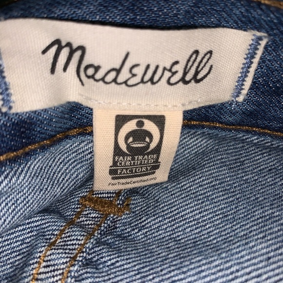 Madewell Rigid Denim A-Line Raw edge Skirt size 24 - Picture 7 of 11